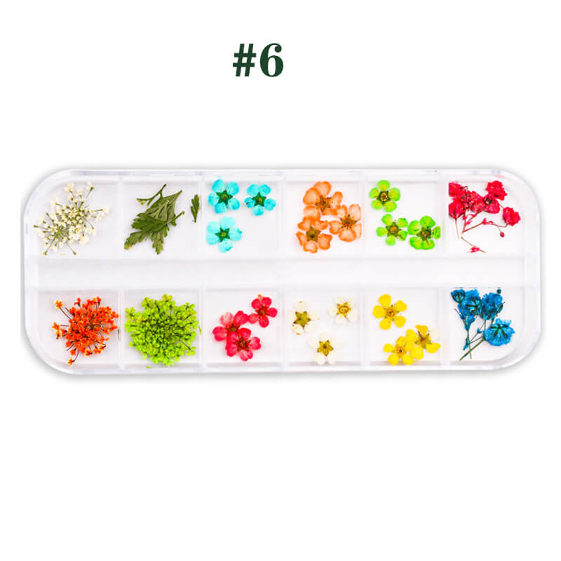 Dried Flower for Resin Nail DIY 3D Mini Nail Flower Decals