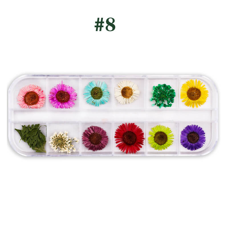 Dried Flower for Resin Nail DIY 3D Mini Nail Flower Decals