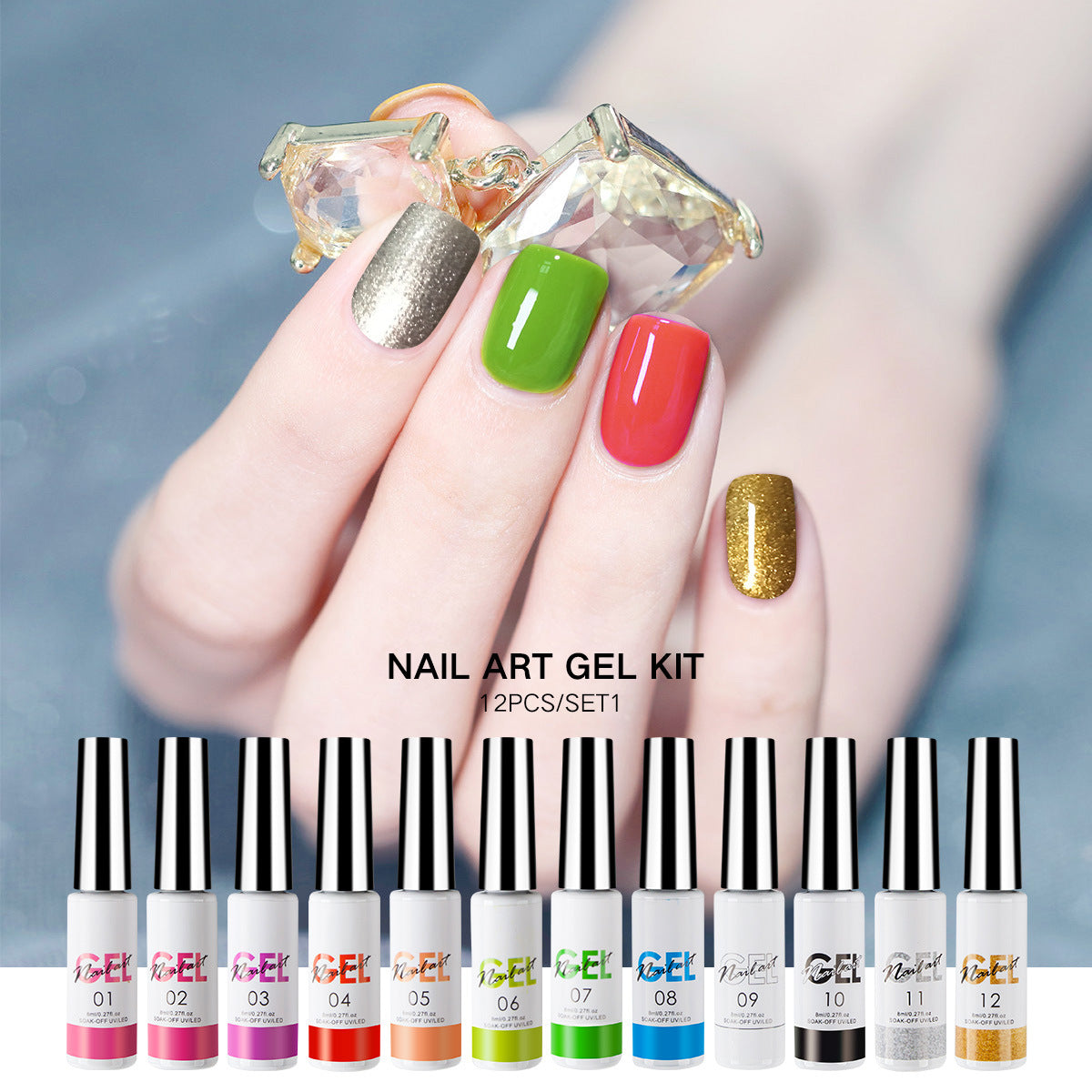 Gel Polish Nail Liner Art Soak Off Led Lamp Paint Tools