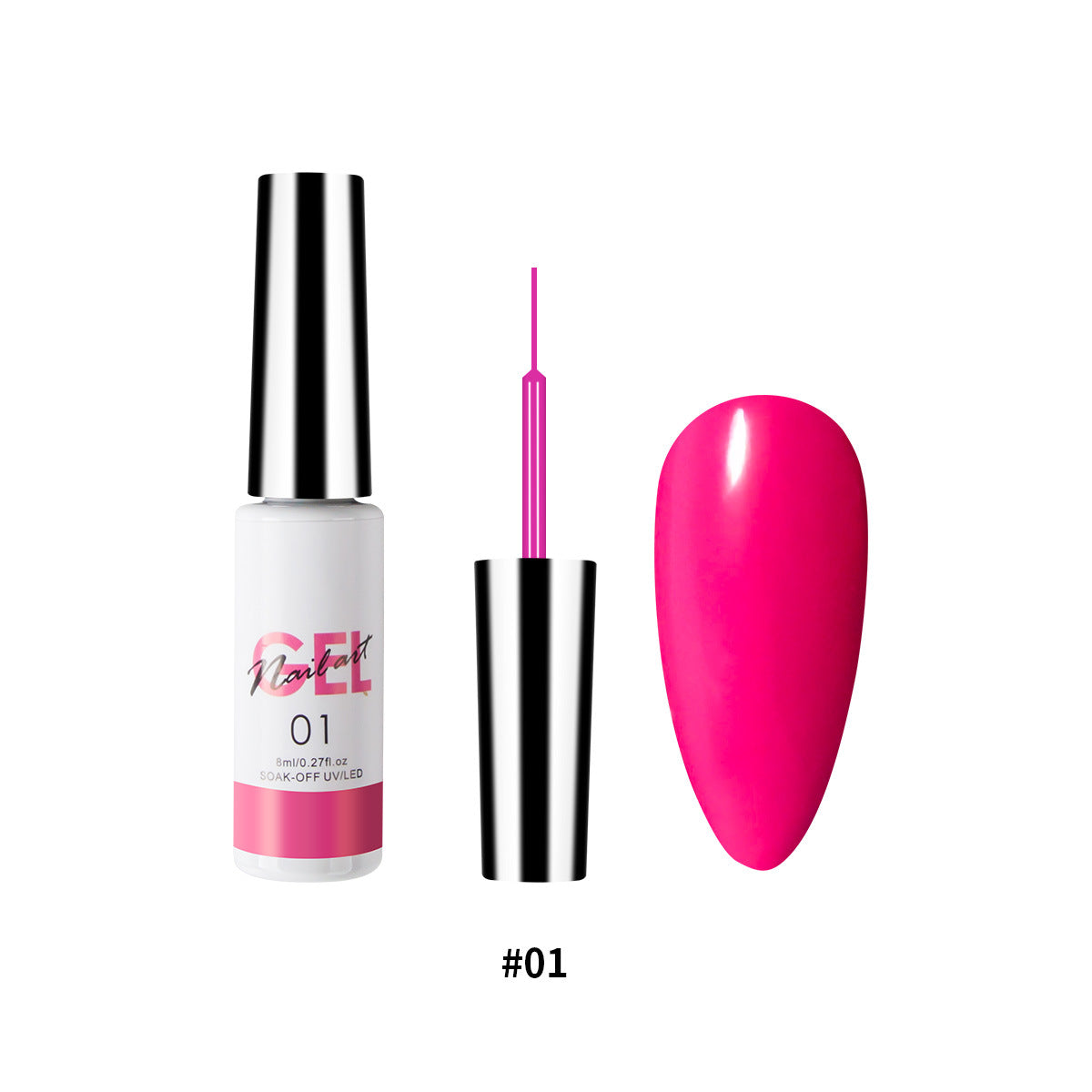 Gel Polish Nail Liner Art Soak Off Led Lamp Paint Tools