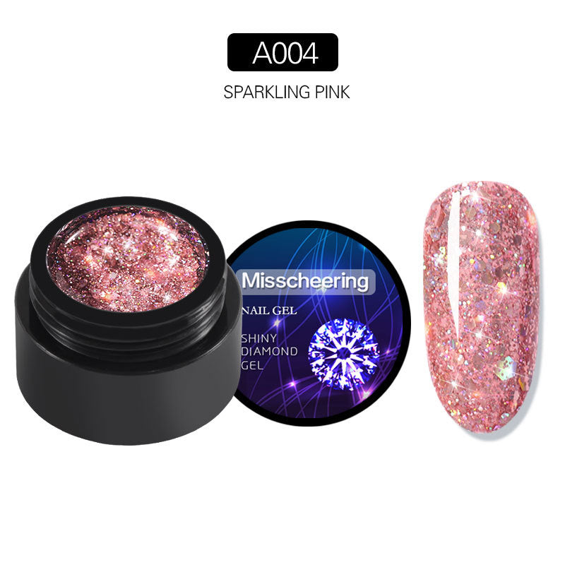 Reflective Glitter Sequins Gel Nail Polish Shimme Polish Sparkly Shiny Gel