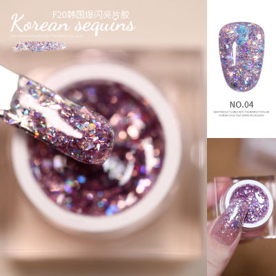 Glitter Nail Gel Polish Sequin Nail Gel Shimmer Laser Polish