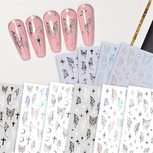 Holographic Butterfly Nail Art Sticker Laser Sticker