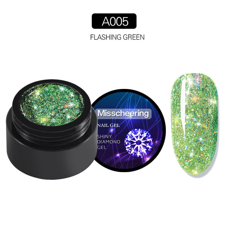 Reflective Glitter Sequins Gel Nail Polish Shimme Polish Sparkly Shiny Gel