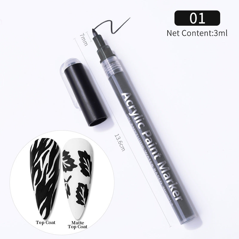 3D Graffiti Nail Art Pen Dot Liner Pen for Nail DIY Paint Tools