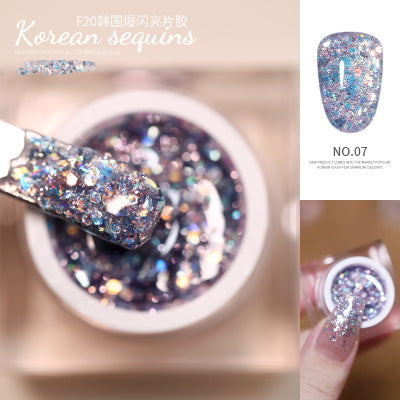 Glitter Nail Gel Polish Sequin Nail Gel Shimmer Laser Polish