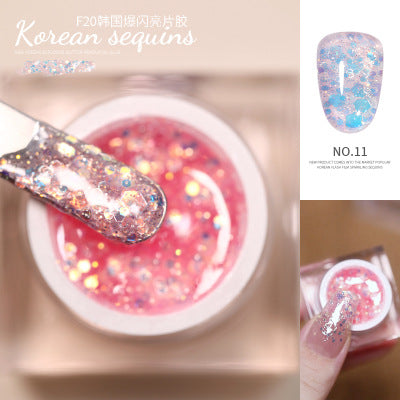 Glitter Nail Gel Polish Sequin Nail Gel Shimmer Laser Polish