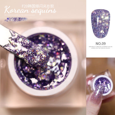 Glitter Nail Gel Polish Sequin Nail Gel Shimmer Laser Polish