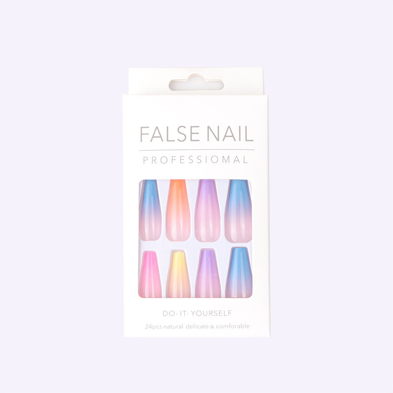 Rainbow Press on False Nail Gel Nail Kit