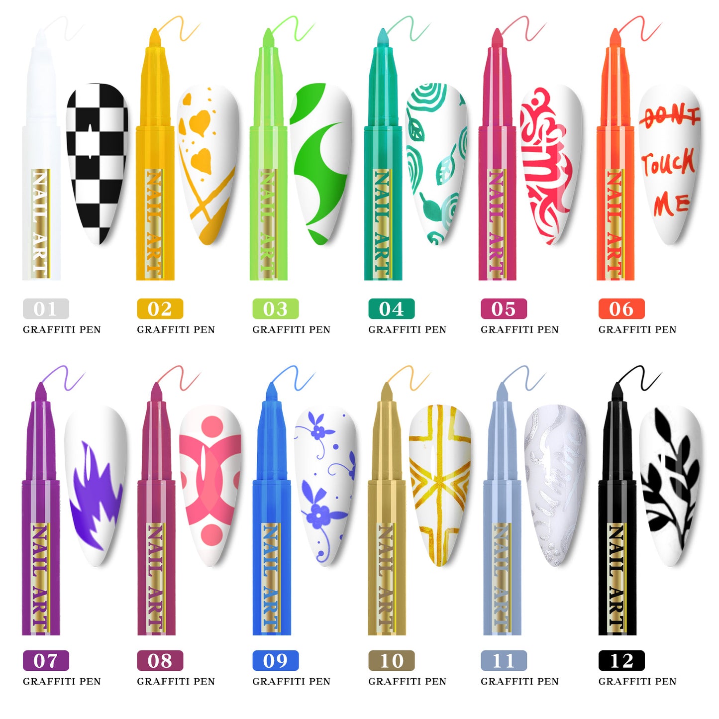 3D Nail Art Pen Painting Pens for Nail Design DIY Tools