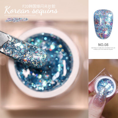 Glitter Nail Gel Polish Sequin Nail Gel Shimmer Laser Polish