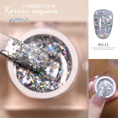 Glitter Nail Gel Polish Sequin Nail Gel Shimmer Laser Polish