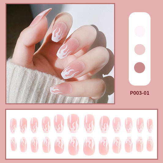 Cute French Tip Press on Nails Fake Nails