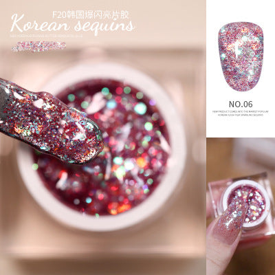 Glitter Nail Gel Polish Sequin Nail Gel Shimmer Laser Polish