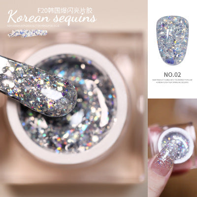 Glitter Nail Gel Polish Sequin Nail Gel Shimmer Laser Polish