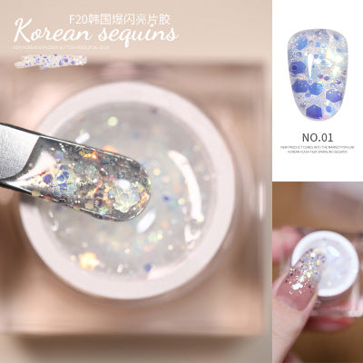 Glitter Nail Gel Polish Sequin Nail Gel Shimmer Laser Polish