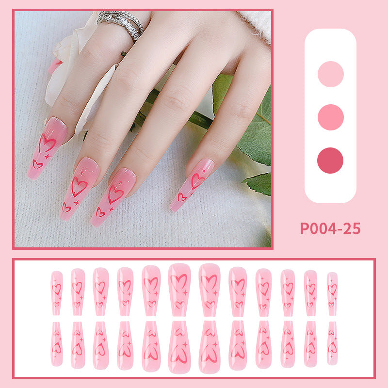 PressOn Nails Long Coffin Nails French Manicure Acrylic Artificial Tips