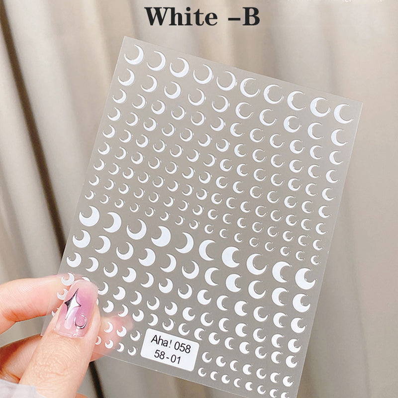 Star Moon Nail Art Stickers Nail Decals Adhesive Nail Supplies