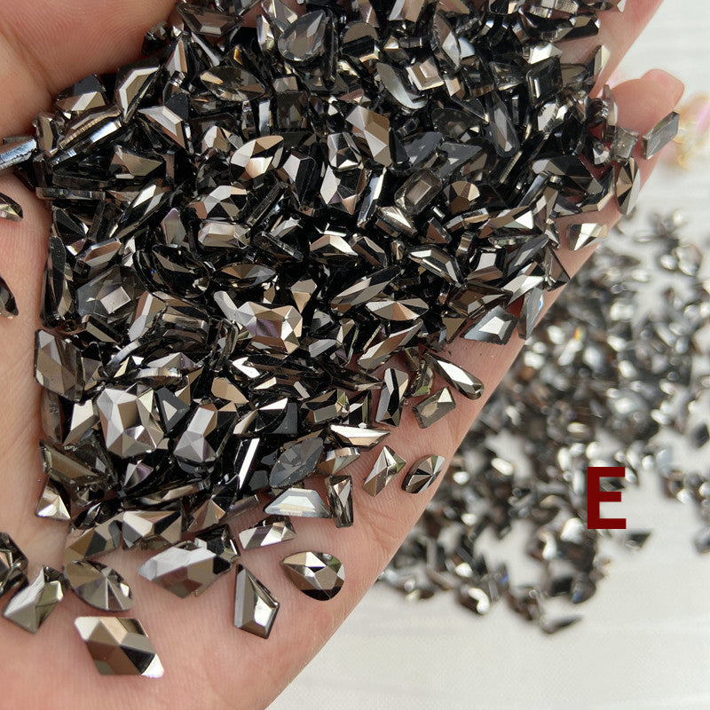 100pcs Glitter Rhinestone Nail Art Jewelry Flat Back Diamond Gem