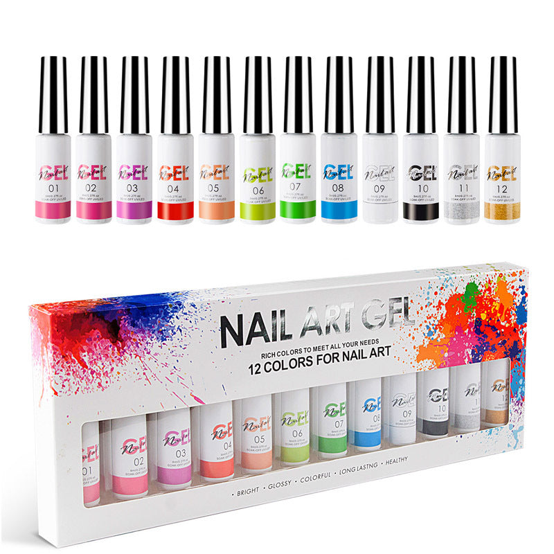 Gel Polish Nail Liner Art Soak Off Led Lamp Paint Tools