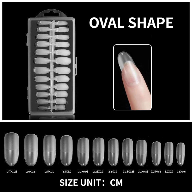 Clear Nail Tips Set Frosted Fake Coffin Nail Tips Nail Tips False Nail Tips